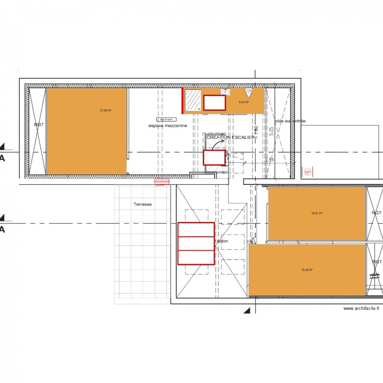 MODIF PLAN ARCHIT . Plan de 0 pièce et 0 m2