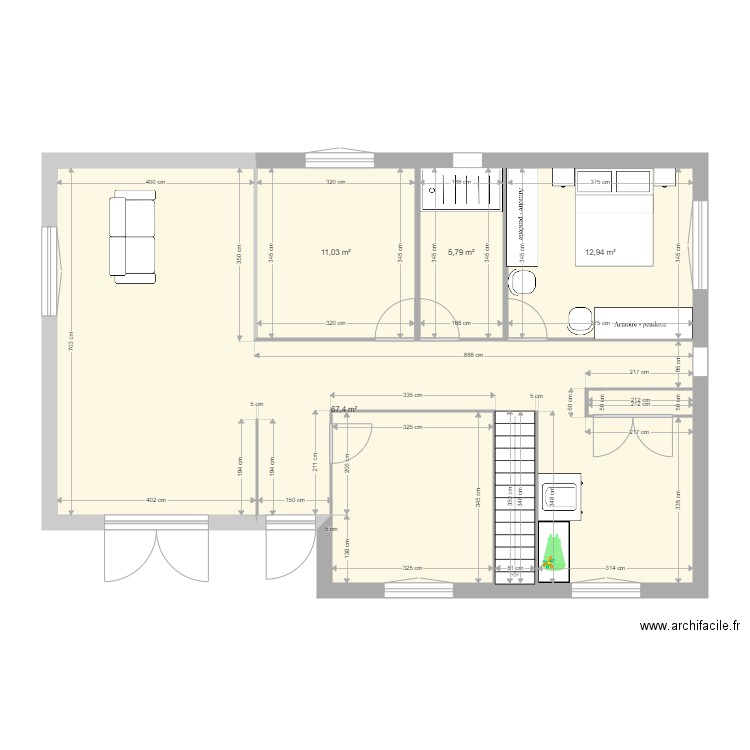 Future Maison. Plan de 5 pièces et 98 m2