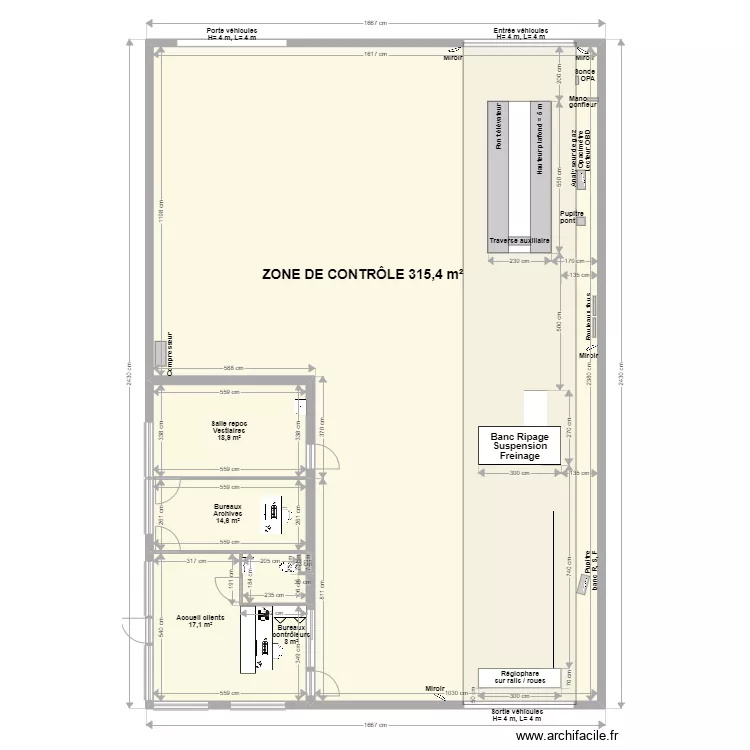 CCT VL VERETZ invers&eacute;. Plan de 