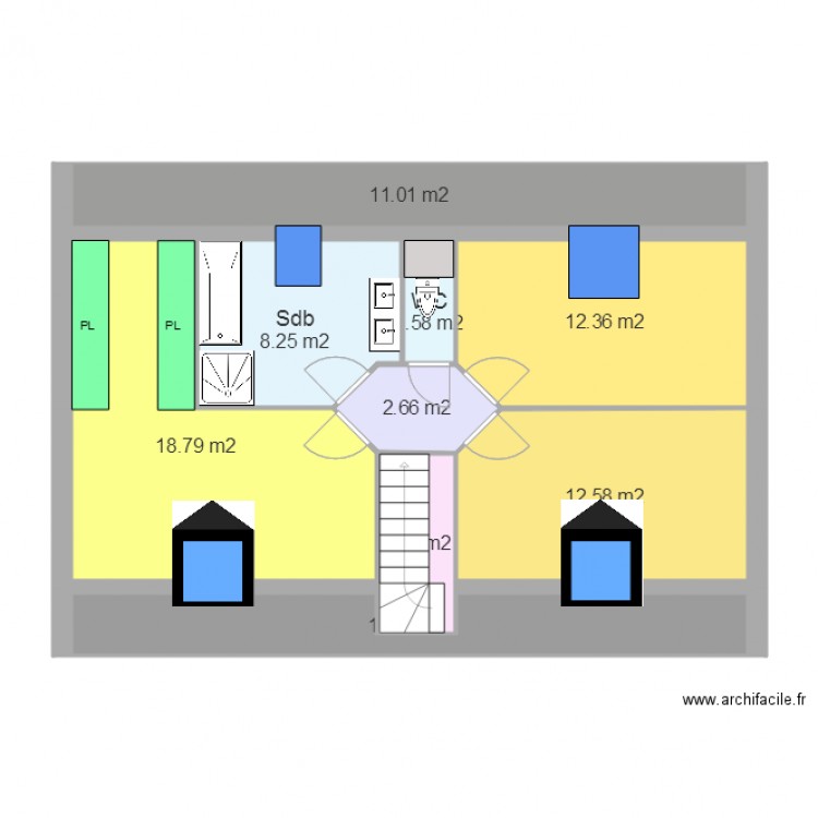 ADELAIDE Etage. Plan de 0 pièce et 0 m2