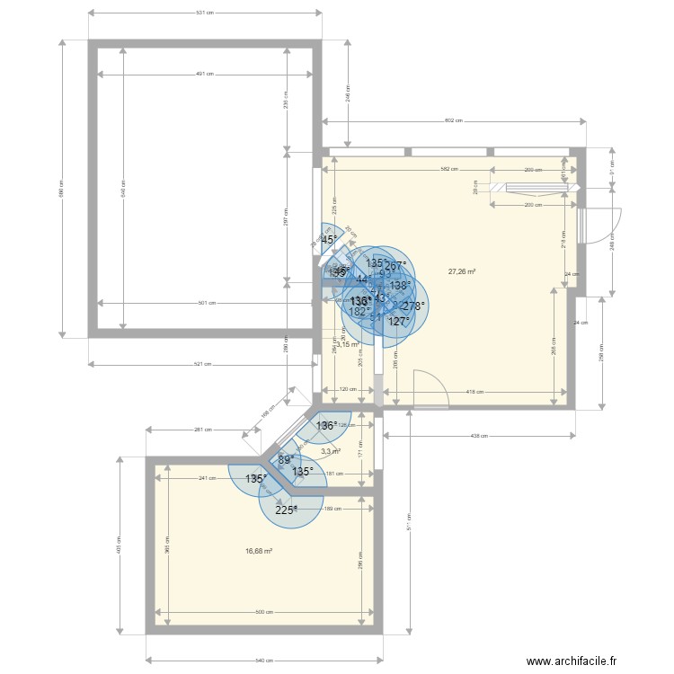 Pommier cuisine piscine projection1. Plan de 7 pièces et 51 m2