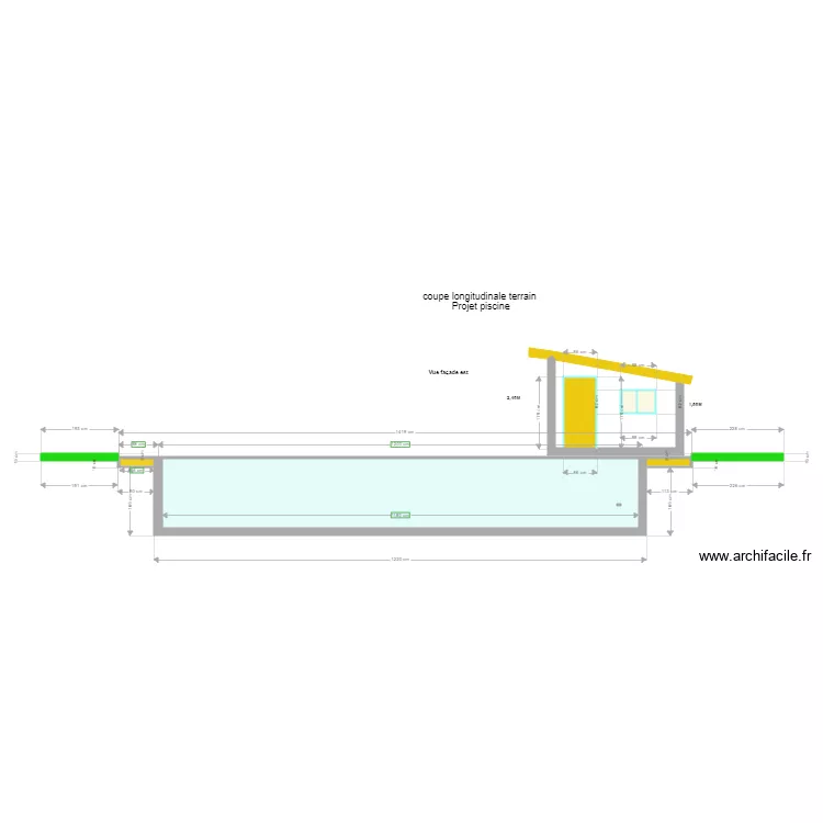 COUPE LONGITUDINALE TERRAIN PROJET PISCINE 1. Plan de 