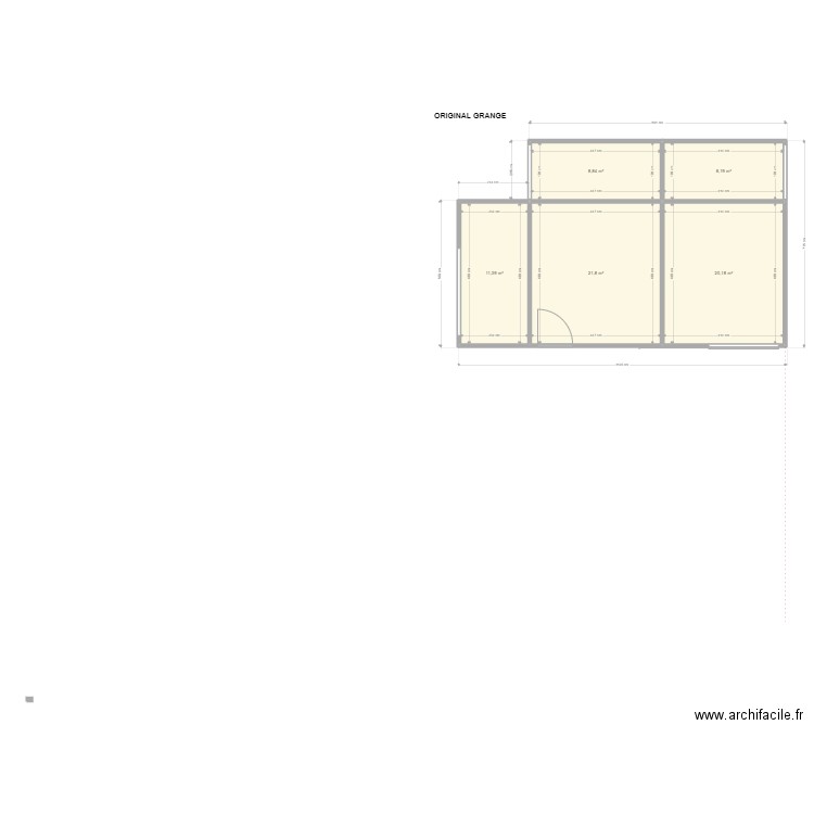 ORIGINAL GRANGE. Plan de 5 pièces et 70 m2