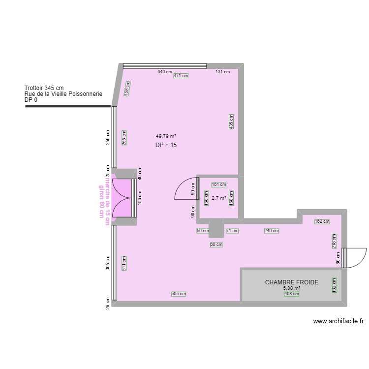 &Ocirc; CHICKEN CHEESE AVANT TRAVAUX. Plan de 0 pièce et 0 m2