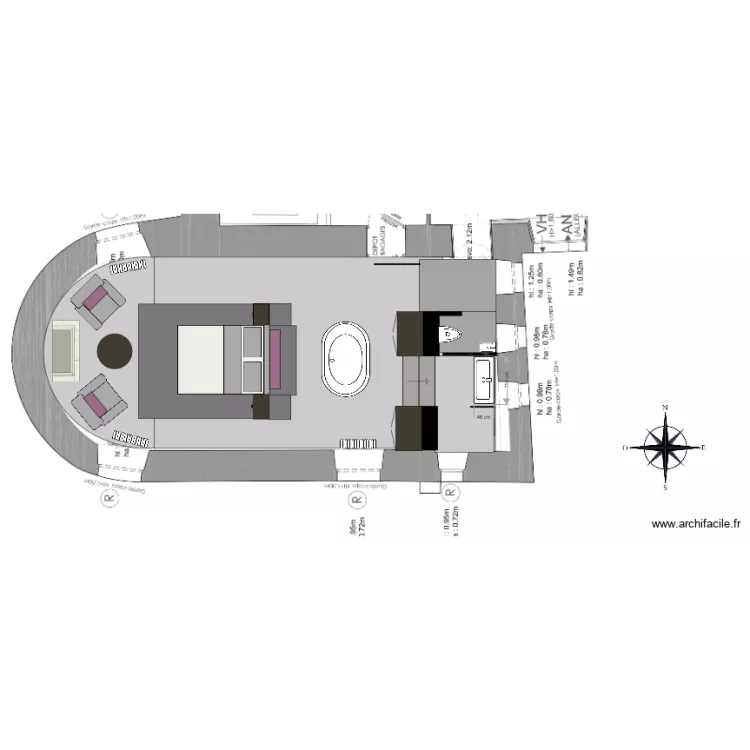 CHAMBRE 1a. Plan de 