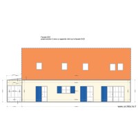 Facade EST projet avec appentis vitré solution 2