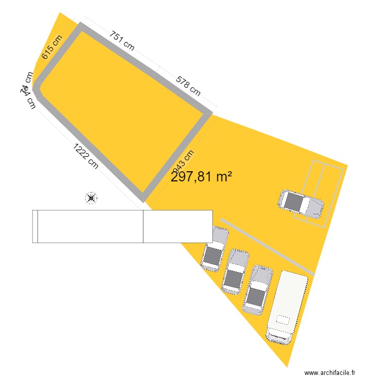 grange   plan de masse. Plan de 1 pièce et 89 m2