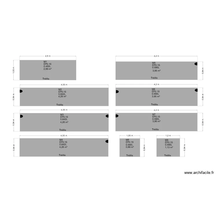 salle de traite conche 3. Plan de 