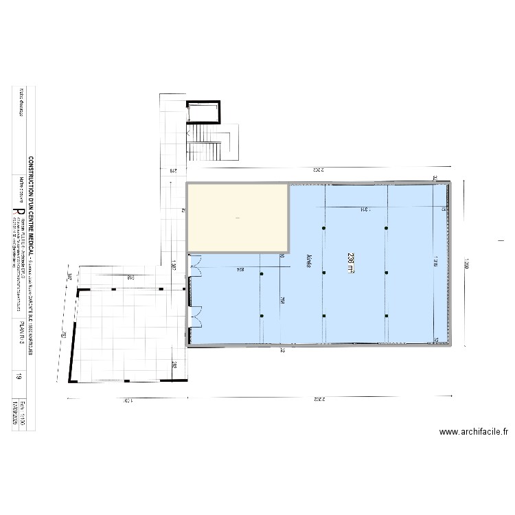 pole. Plan de 1 pièce et 191 m2