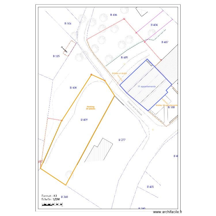 Loubet - parking. Plan de 0 pièce et 0 m2
