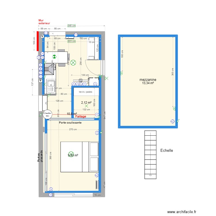 Plan garage 23 avril 2022. Plan de 4 pièces et 50 m2