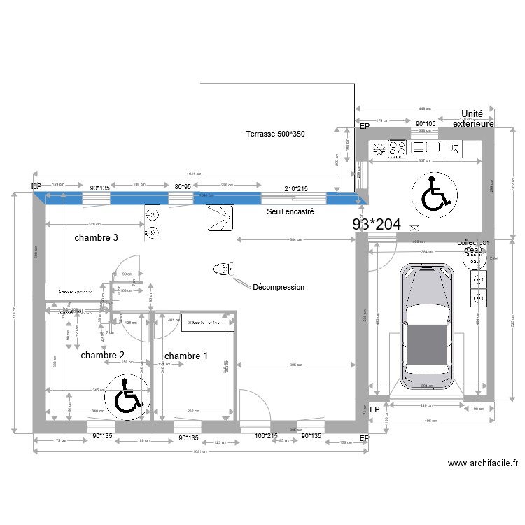 plantravauxdéfinitifs avec canalisations. Plan de 0 pièce et 0 m2