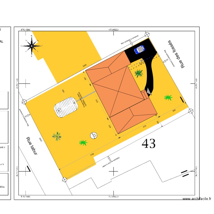 plan de masse. Plan de 0 pièce et 0 m2