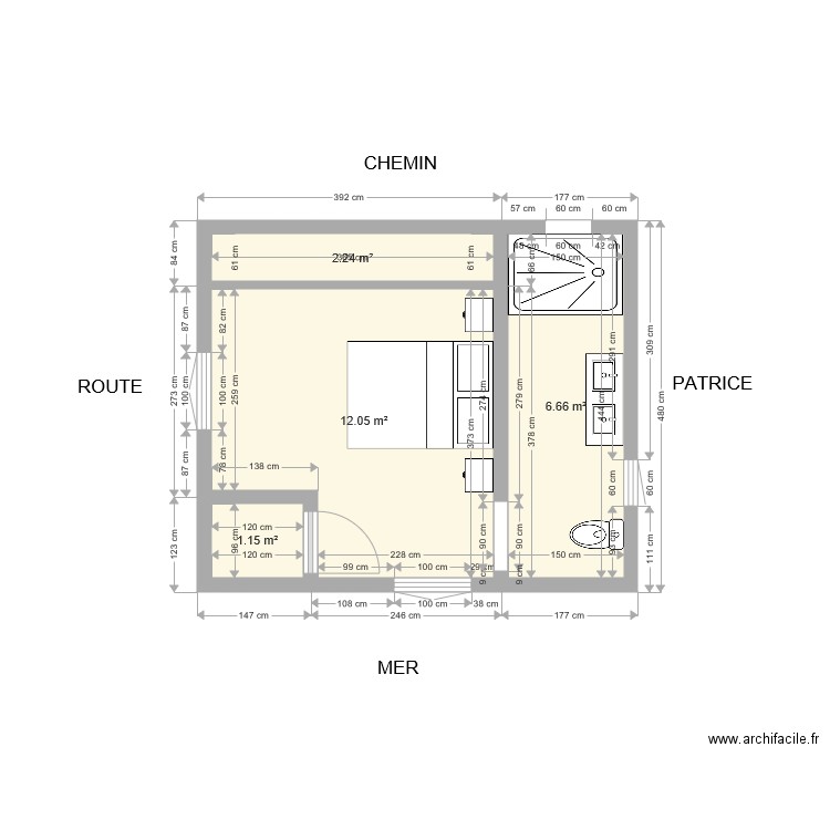 étage 1. Plan de 0 pièce et 0 m2