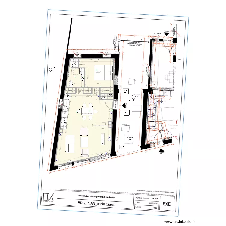PSP APPT 4 sdb chambre. Plan de 
