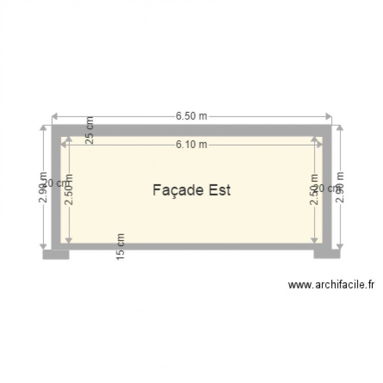 Façade Est. Plan de 0 pièce et 0 m2