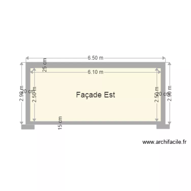 Fa&ccedil;ade Est. Plan de 