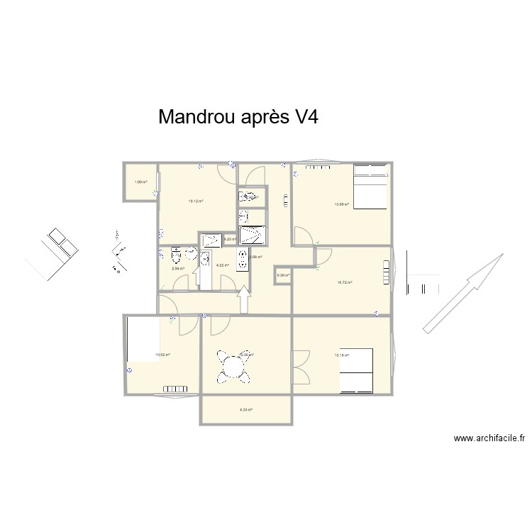 Castelneau Mandrou après V5. Plan de 0 pièce et 0 m2