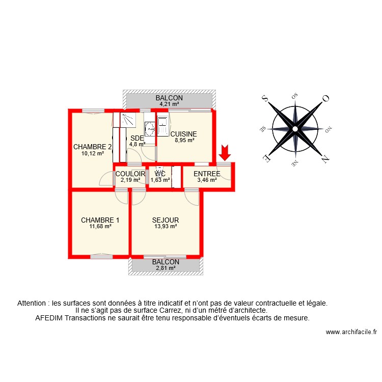 BI 7520 . Plan de 12 pièces et 66 m2