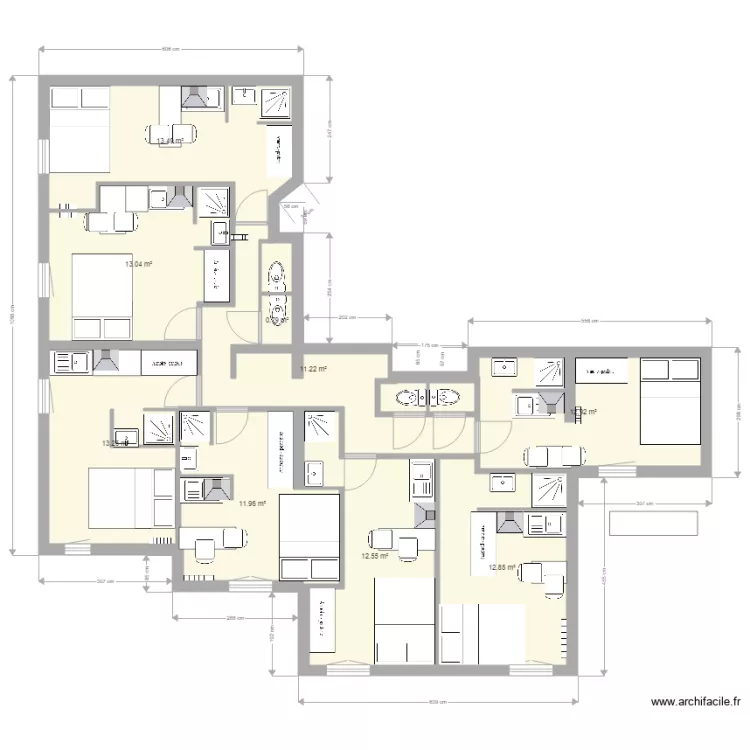 6 Studios V2. Plan de 