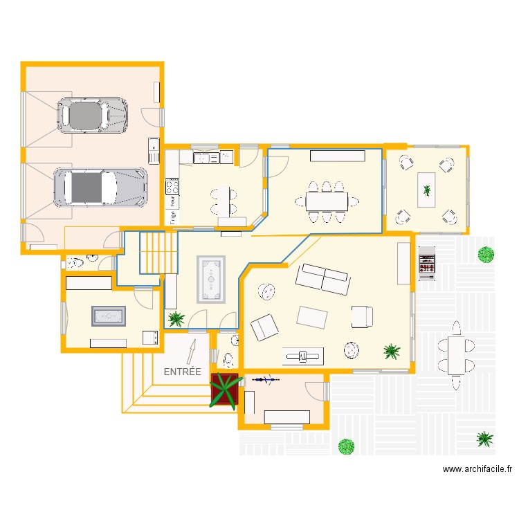 RDC avec Terrasse. Plan de 0 pièce et 0 m2