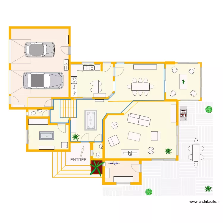 RDC avec Terrasse. Plan de 
