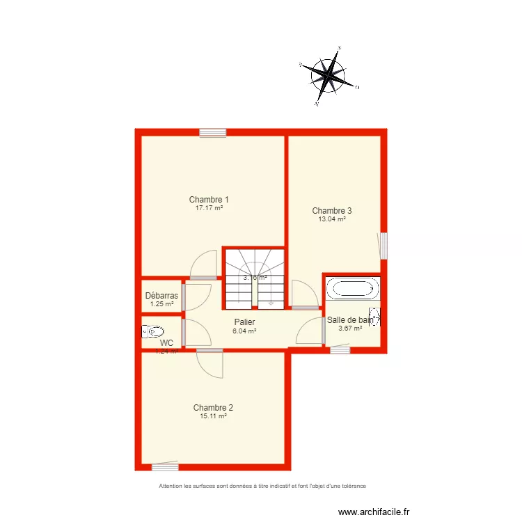 BI 4369 &eacute;tage non c&ocirc;t&eacute;. Plan de 
