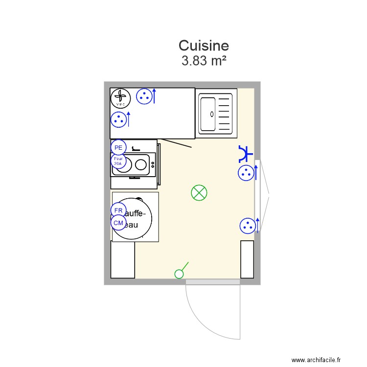 cuisine. Plan de 0 pièce et 0 m2