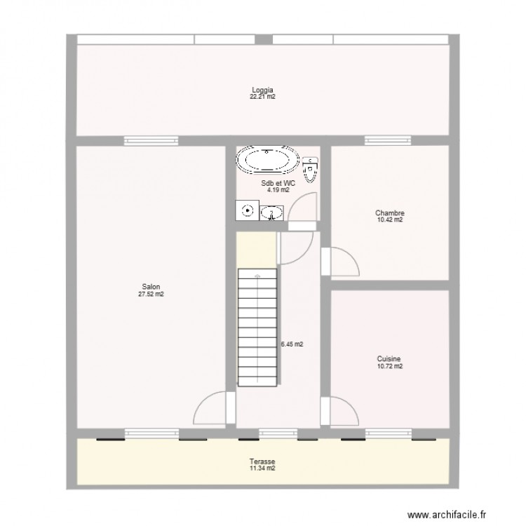 1 ere ETAGE. Plan de 0 pièce et 0 m2