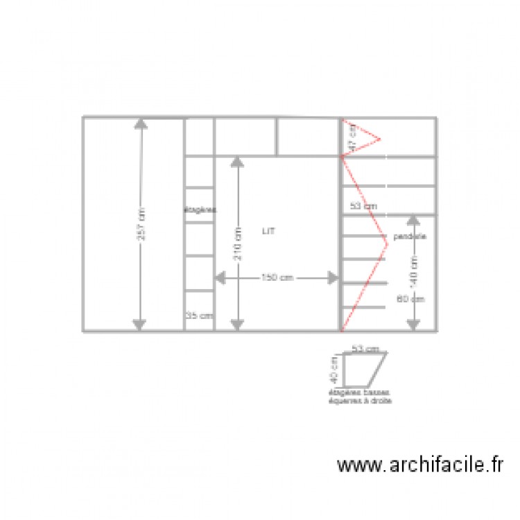 placard lit niogret intérieur 24 janvier. Plan de 0 pièce et 0 m2