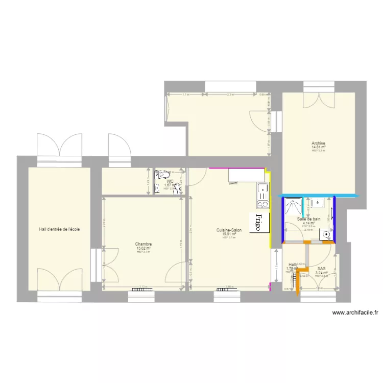 PROPOSITION TRAVAUX LOGEMENT. Plan de PROPOSITION TRAVAUX LOGEMENT. Plan de
