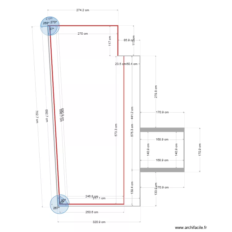 plan masse dalle. Plan de 