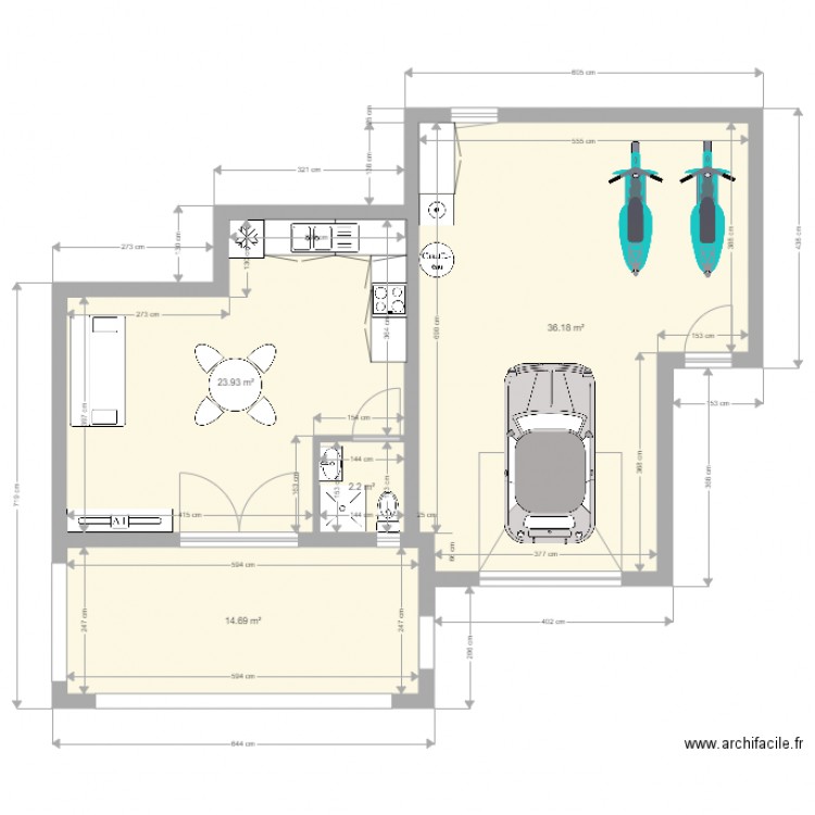 Rez  Badesi. Plan de 0 pièce et 0 m2