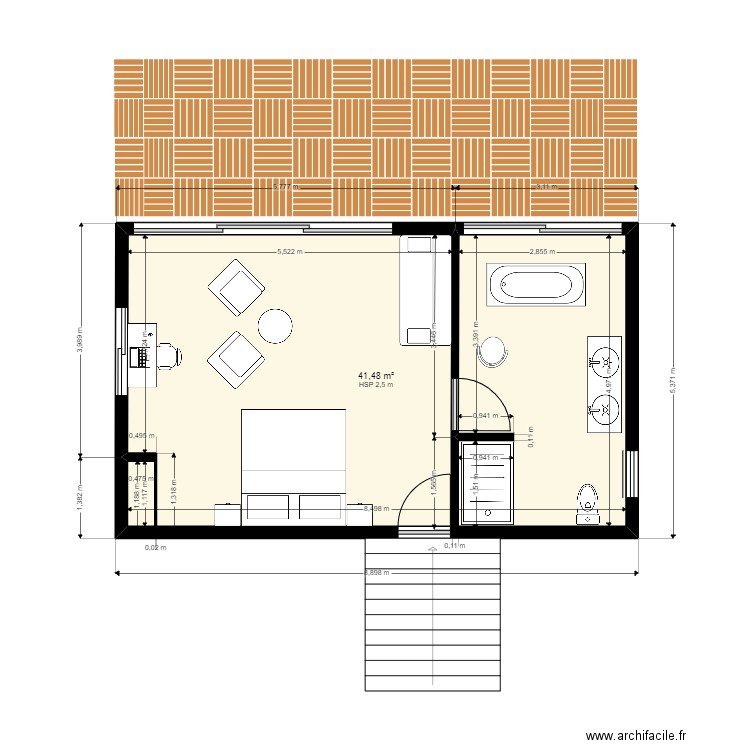 BUNGALOW45. Plan de 0 pièce et 0 m2