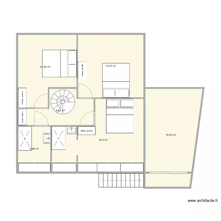 maison tassigny etage V2. Plan de 