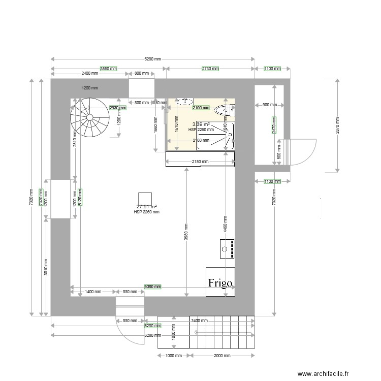 Cabane 3. Plan de 0 pièce et 0 m2