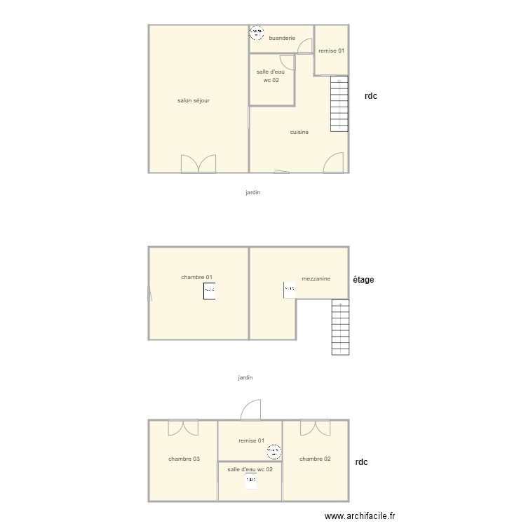 jeantet am 1097. Plan de 11 pièces et 99 m2