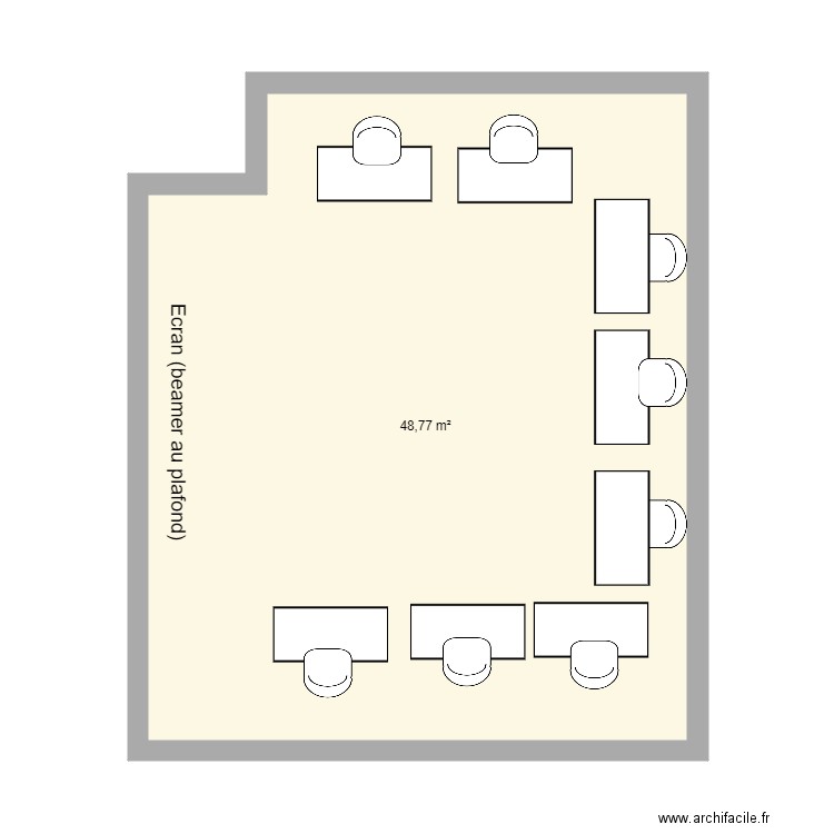 401  402  403  50m2 8 en U  . Plan de 0 pièce et 0 m2