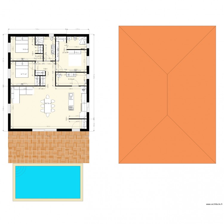 maison à construire. Plan de 0 pièce et 0 m2