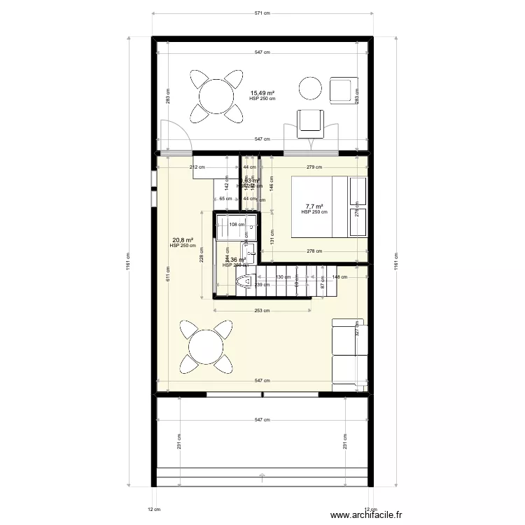 Chalets. Plan de 