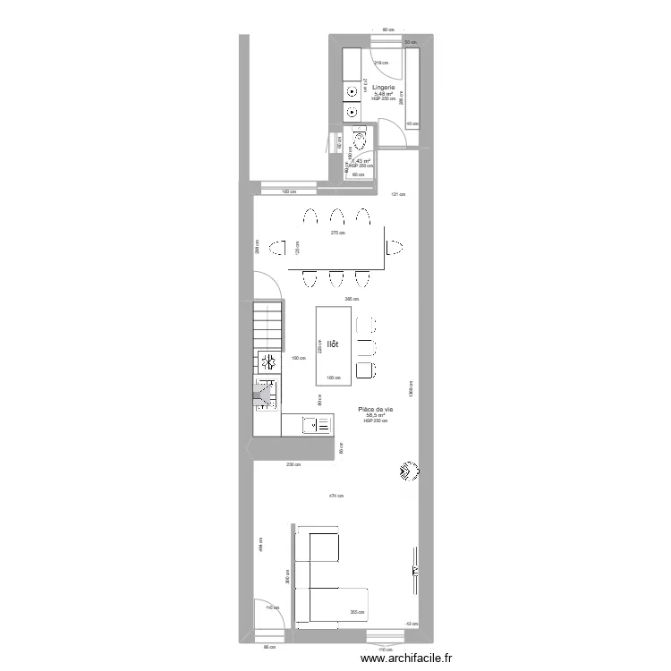 Rez de Chauss&eacute; - Projet 2-1. Plan de 