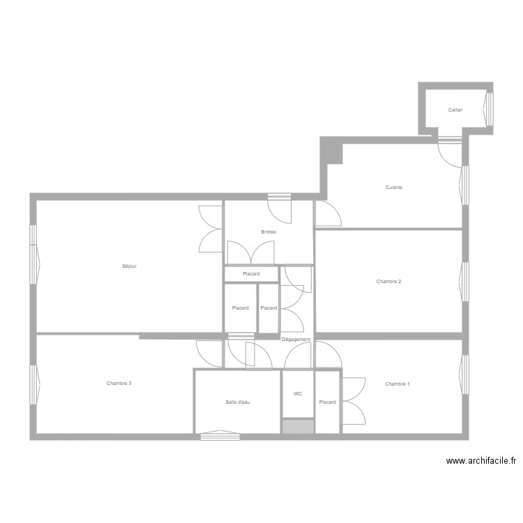 GIMENEZ. Plan de 16 pièces et 96 m2