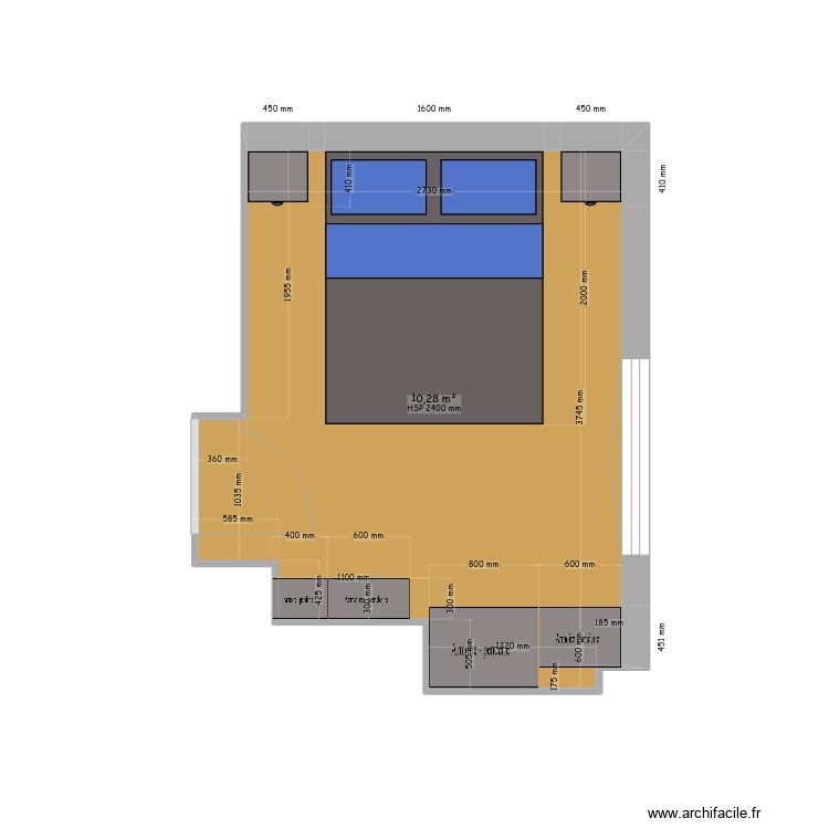 chambre . Plan de 0 pièce et 0 m2