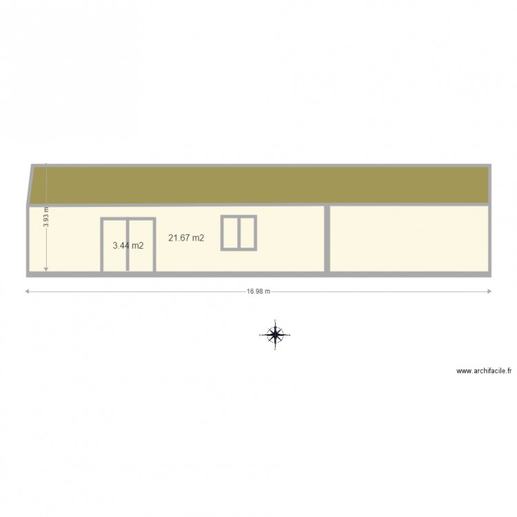 façade nord. Plan de 0 pièce et 0 m2