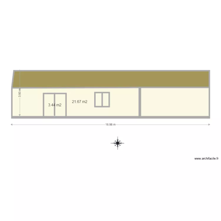 façade nord. Plan de façade nord. Plan de