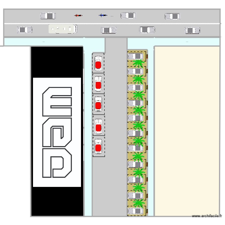 parking projet V6. Plan de 0 pièce et 0 m2