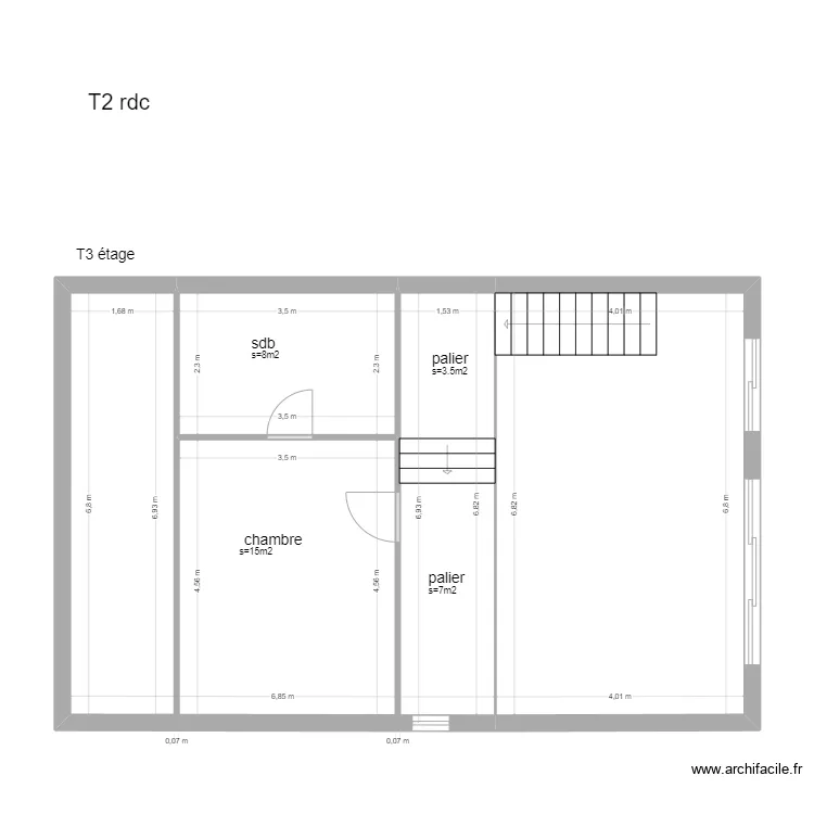 T3 &eacute;tage. Plan de 