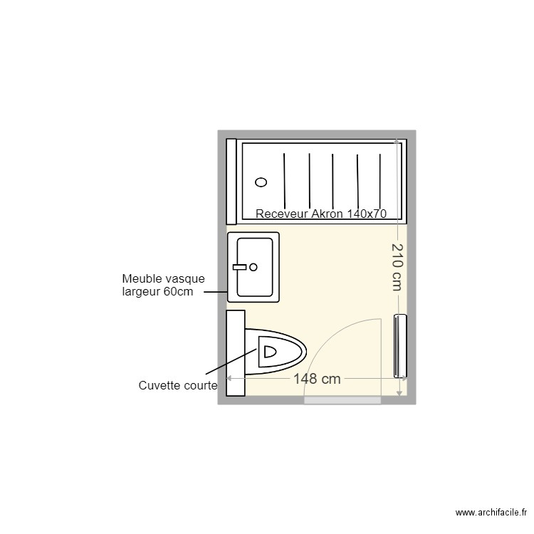 SDBAnnesophie. Plan de 0 pièce et 0 m2