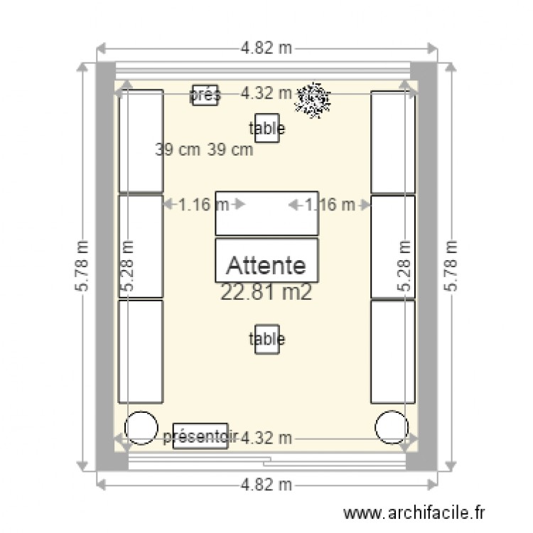 Attente H 24 pl. Plan de 0 pièce et 0 m2