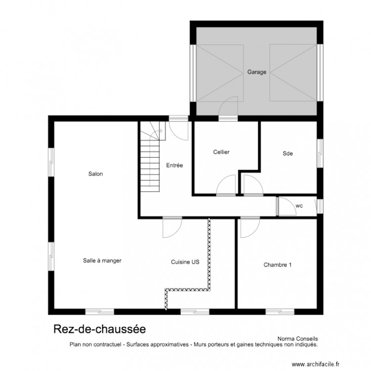 Plan Turquer Gouville Rdc. Plan de 0 pièce et 0 m2